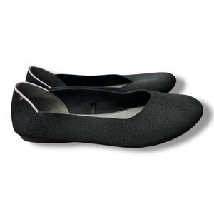 Jsport Ladies' Doreen Casual Flat Ballet Black Slip On Knit Women's Size 10